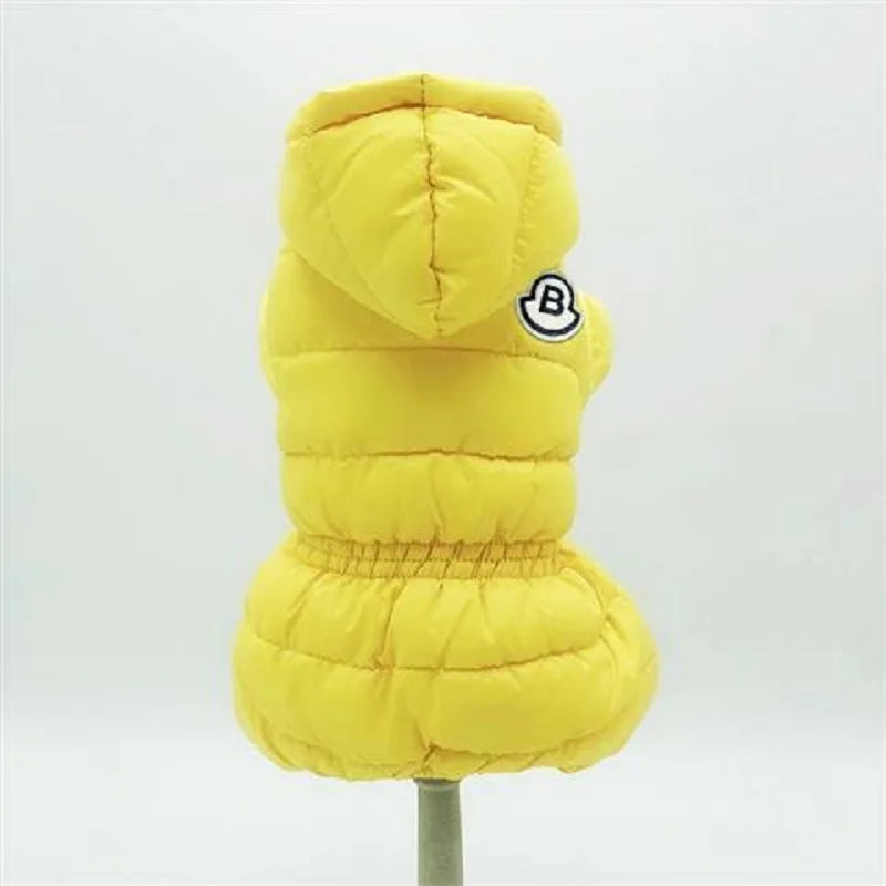 Winter Dog Jumpsuits Warm Soft Dog Clothes Padded Cotton Puppy down Jacket Fashion Solid Cat Jumpsuit Coat Chihuahua Pet Clothes